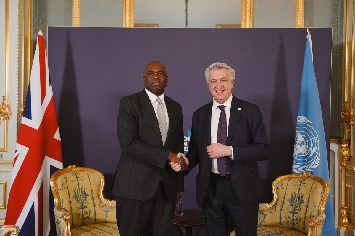 Filippo Grandi (@filippograndi) on Twitter photo Thanks <a href="/DavidLammy/">David Lammy</a> for hosting the London Conference on Sudan — with a welcome focus on a political solution to the war; and substantive humanitarian pledges, which we hope will bring much needed resources to relief efforts inside Sudan and in refugee hosting countries. Thanks <a href="/DavidLammy/">David Lammy</a> for hosting the London Conference on Sudan — with a welcome focus on a political solution to the war; and substantive humanitarian pledges, which we hope will bring much needed resources to relief efforts inside Sudan and in refugee hosting countries.