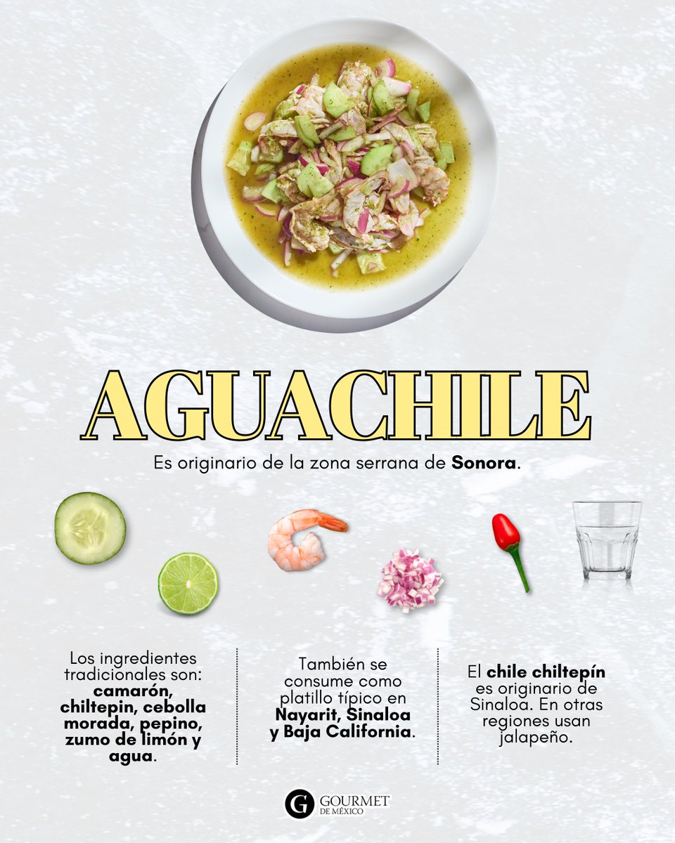Fresco, picosito y 100% mexicano 🌶️🍤
¿Sabías que el aguachile nació en Sonora? Te contamos más sobre este clásico de Cuaresma: qué lleva y cómo se prepara.✨

#Cuaresma #menúdecuaresma #aguachile #GourmetDeMéxico