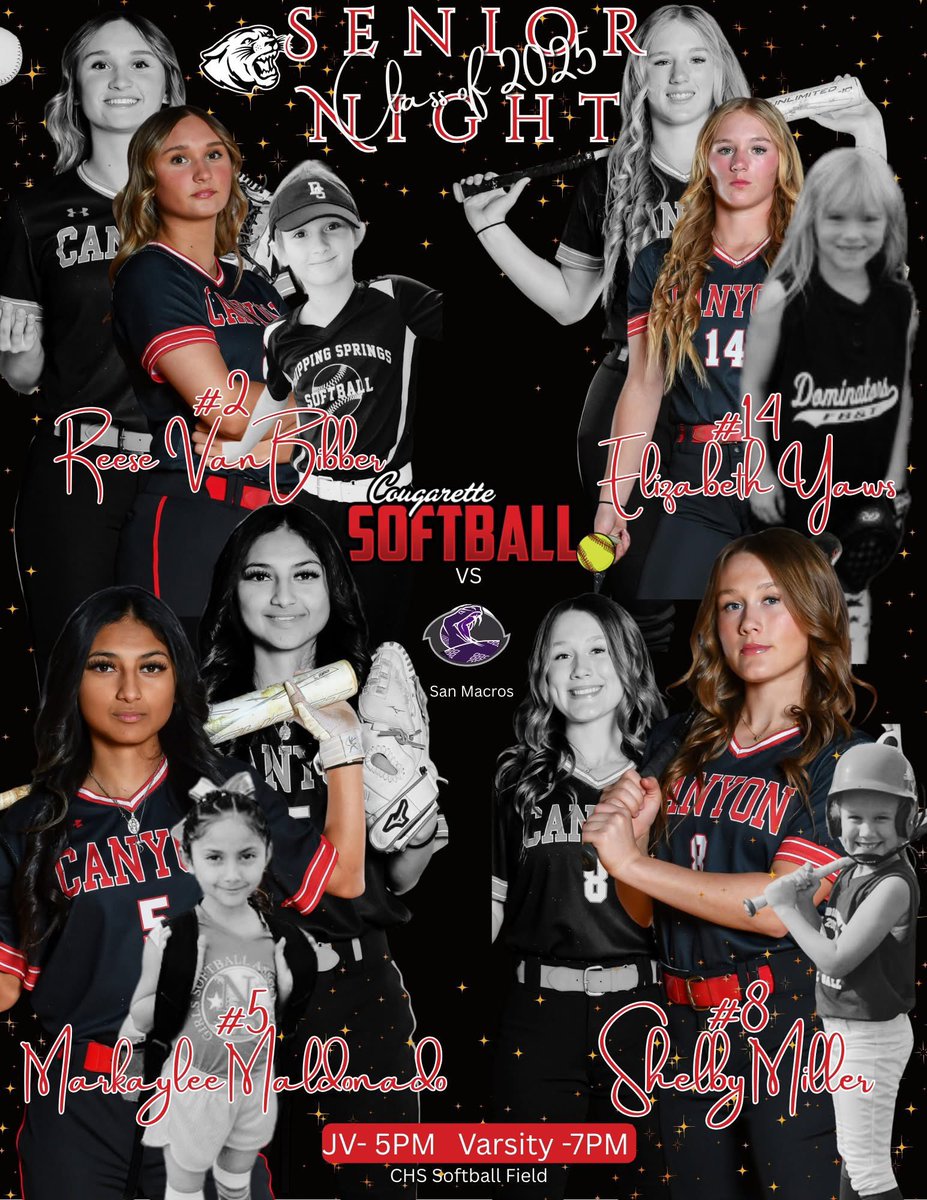Nbcanyonsoftba1's tweet image. ITS GAME DAY & SENIOR NIGHT ❤️
Come out and help us celebrate our seniors.