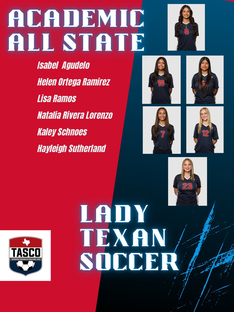 Congratulations to these Lady Texan Academic All State recipients.