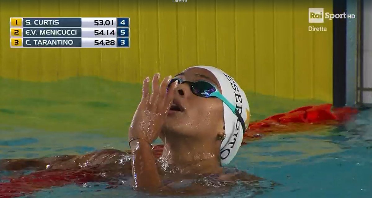 pauldeb891's tweet photo. RECORD ITALIANO NEI 100 STILE LIBERO PER SARA CURTIS CHE DISTRUGGE IL VECCHIO RECORD DI FEDERICA PELLEGRINI E SI VOLA AI MONDIALI GARA SEMPLICEENTE PERFETTA E ANDIAMOOOOOOOOOOOOO https://t.co/FlMQUCpTZ5