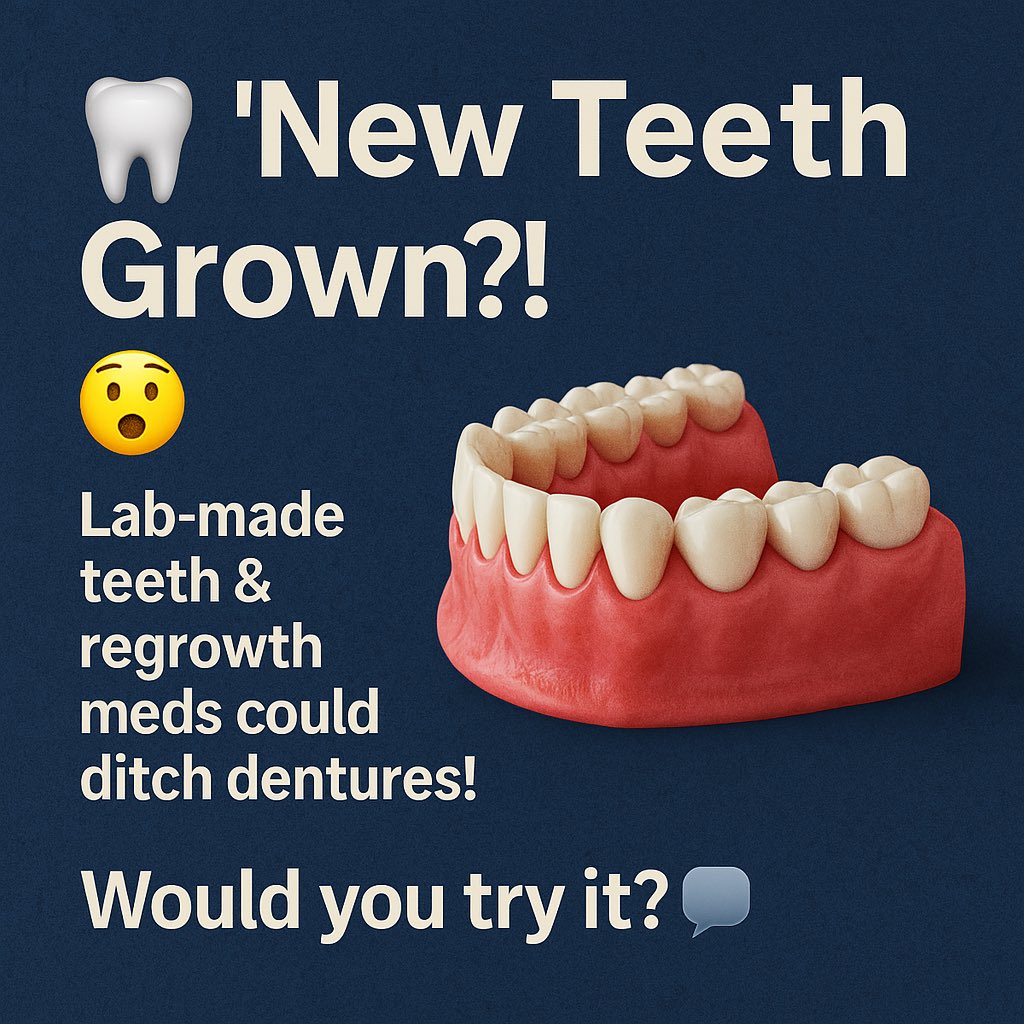 DrWissmann's tweet photo. #ToothRegeneration #DentalInnovation #LabGrownTeeth #FutureOfDentistry #MedTech https://t.co/tVRYPCYWJu