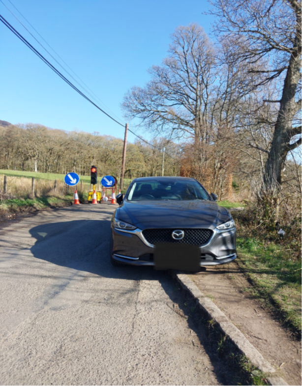 Please be considerate to others when visiting the rural Stirling hotspots.  Police and Stirling council parking enforcement officers will be out patrolling the areas, the owner of this vehicle was issued a ticket for dangerous parking.