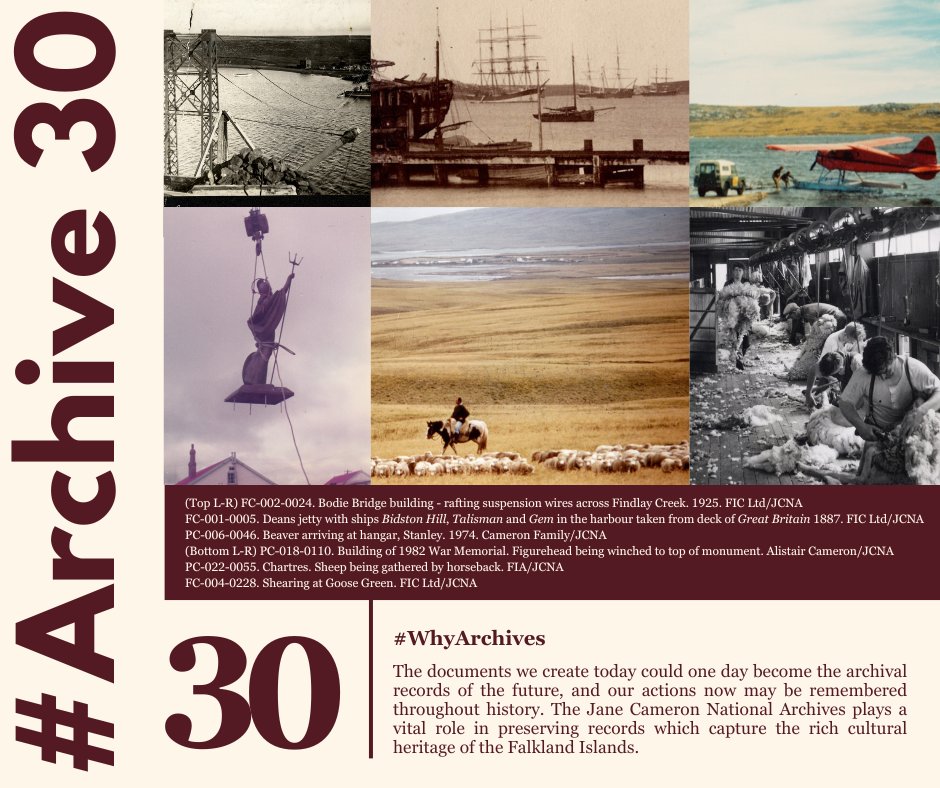 #Archive30 Day 30- #WhyArchives

Today is the final day of Archive 30, but it doesn't end here- learn more about our service at: nationalarchives.gov.fk

We hope you have enjoyed our posts over the last month!

<a href="/ARAScot/">ARA Scotland</a> <a href="/FalklandsGov/">Falkland Islands Gov</a>