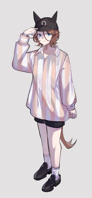 #ウマ娘
タイシン 春 私服

こういうかんじかな～

なんか似合う服あったら意見ほしみです 