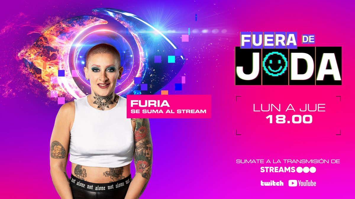 ¡Holaaaaa cariñoooooo! Se suma Furia a #FueraDeJoda💥 

🔥 Mirá #FueraDeJoda de Lunes a Jueves a las 18hs en todas las plataformas de Telefe en vivo

#StreamsTelefe #FueraDeJoda #GranHermano