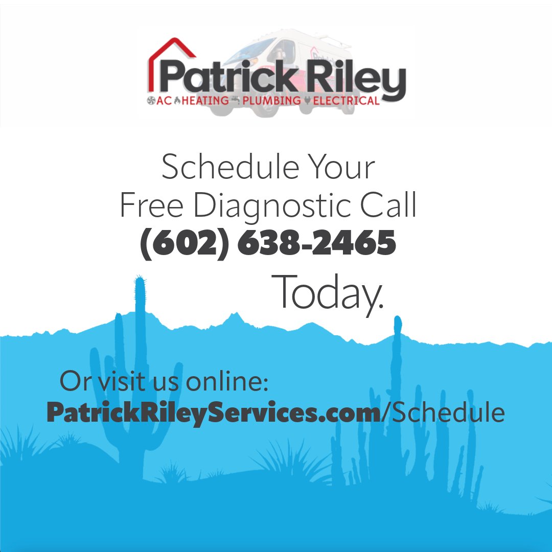 We care about the safety of our AZ communities. That's why we'll inspect the air quality, plumbing/ drain health, electrical safety AND assess the water quality in your home... FOR FREE. Schedule your Free Diagnostic Call (602) 638-2465 today or go online: PatrickRileyServices.com/Schedule