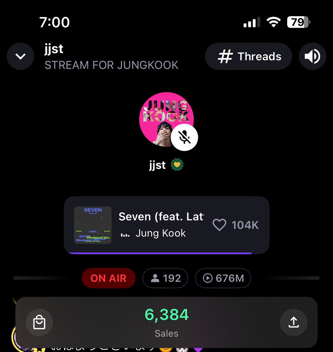 bl8hm's tweet photo. @JKJP_STREAM_ おはようございます😊
いつもありがとうございます💜

今日も皆様と一緒にStreaming とShazam でJUNGKOOK の応援🎶

JJST Stationhead 24時間ON AIR🎧
https://t.co/aSV16olEPU

STREAM FOR JUNGKOOK 
#JungKook_GOLDEN https://t.co/18pCNYE6jK