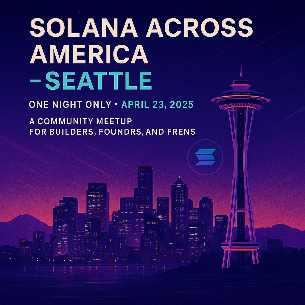 Next week in #Seattle: <a href="/solana/">Solana</a> Across America!

Connect with builders, founders, and friends in the Solana ecosystem and with the crypto community.

The teams at <a href="/allmight_US/">ALLMIGHT</a> , <a href="/niftmint/">Niftmint</a>, <a href="/tflabs_/">TF Labs</a>, and <a href="/UpRockCom/">UpRock</a> are working together on Seattle event!

👉lu.ma/v8ydyt4