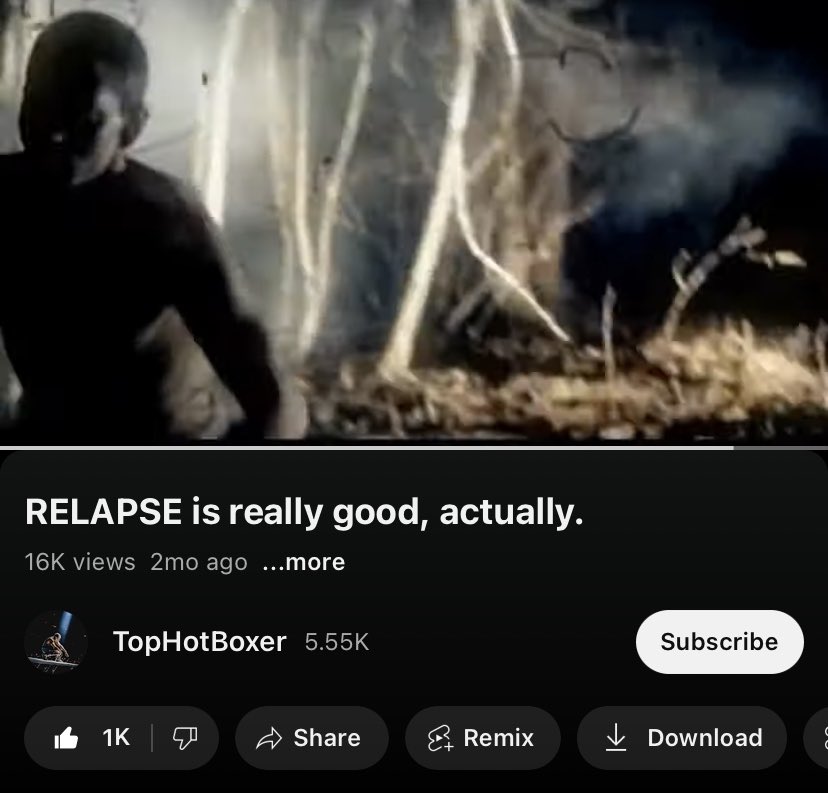 Oat Milk🏴☠️ (@oatmillk_) on Twitter photo Came across a good mini doc style video about <a href="/Eminem/">Marshall Mathers</a> RELAPSE
youtu.be/D9EGUITcHCY?si… Came across a good mini doc style video about <a href="/Eminem/">Marshall Mathers</a> RELAPSE
youtu.be/D9EGUITcHCY?si…