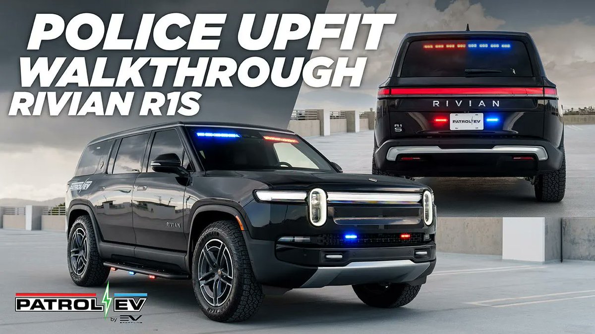 Upfit for Duty! 🚨 <a href="/Rivian/">Rivian</a> R1S gets full bulletproof package &amp; municipal lighting / siren package from #PatrolEV division of #EVSportline #Rivian #R1S #Police 👉🏻 PatrolEV.com youtu.be/NlMxOIW7Hdc