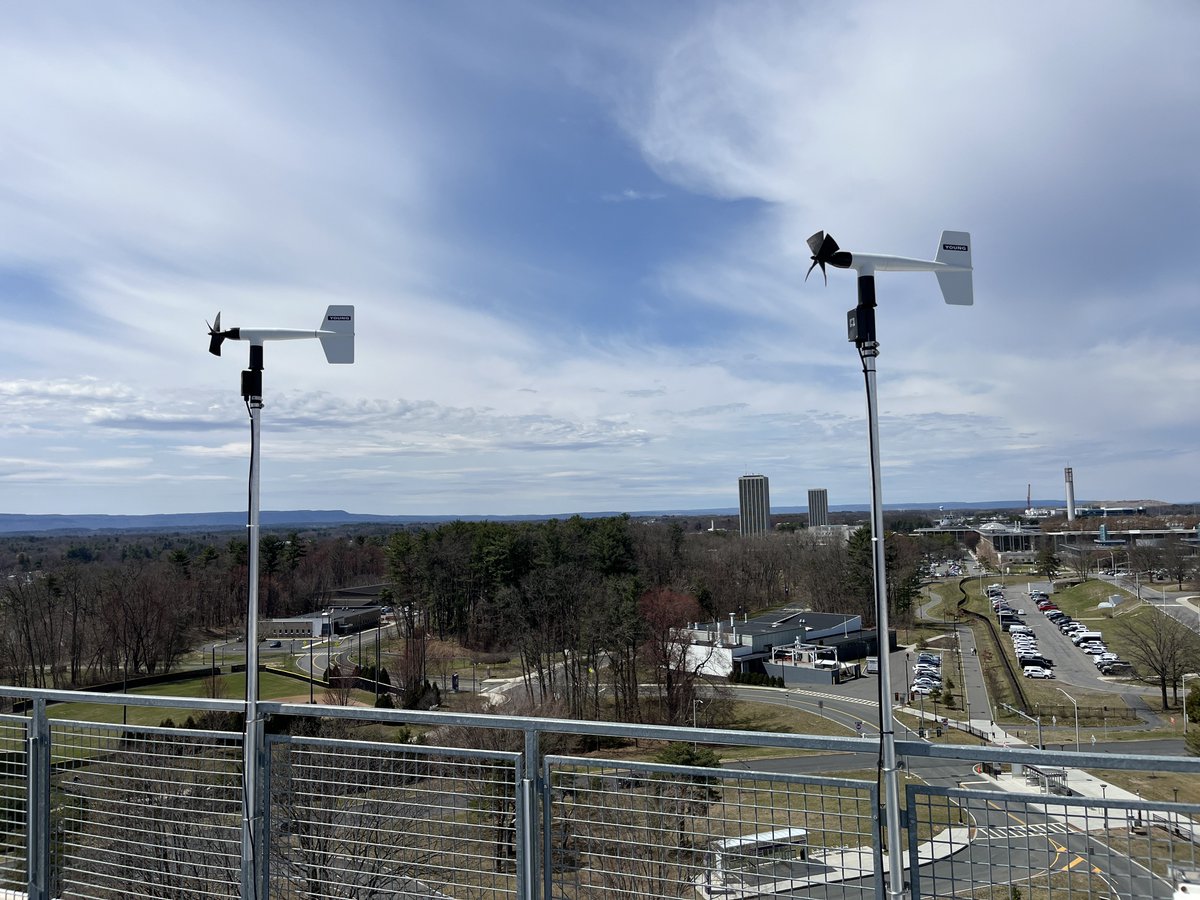 Sam Cherubin (@samcherubin) on Twitter photo We now have two #RMYoung wind monitors up on the roof for testing.
The reference wind monitor (right prop) is an AQ-model converted to the standard 05103-model housing & tail, which is what we use at <a href="/nysmesonet/">NYS Mesonet at UAlbany</a> sites. We now have two #RMYoung wind monitors up on the roof for testing.
The reference wind monitor (right prop) is an AQ-model converted to the standard 05103-model housing & tail, which is what we use at <a href="/nysmesonet/">NYS Mesonet at UAlbany</a> sites.