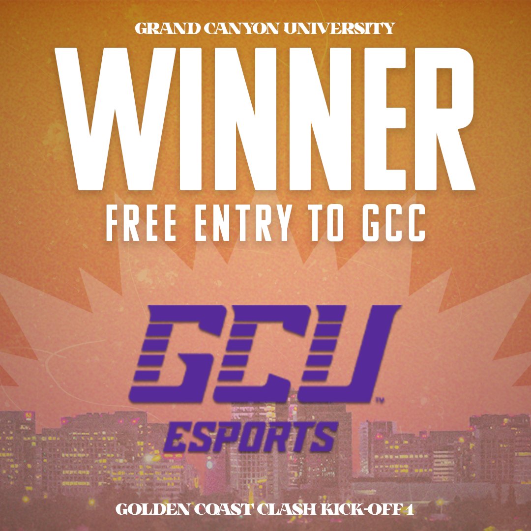 CollegiateR6 (@collegiater6) on Twitter photo 🌟GCC KICK-OFF WINNER🌟
A HUGE CONGRATS🎊to <a href="/Esports_GCU/">GCU Esports🦌</a> on their win over <a href="/UofNDesports/">University of North Dakota Esports</a> during our first Kick-off event, securing a FREE entry ($500 in value) to Golden Coast Clash 2025🏖️! 🌟GCC KICK-OFF WINNER🌟
A HUGE CONGRATS🎊to <a href="/Esports_GCU/">GCU Esports🦌</a> on their win over <a href="/UofNDesports/">University of North Dakota Esports</a> during our first Kick-off event, securing a FREE entry ($500 in value) to Golden Coast Clash 2025🏖️!