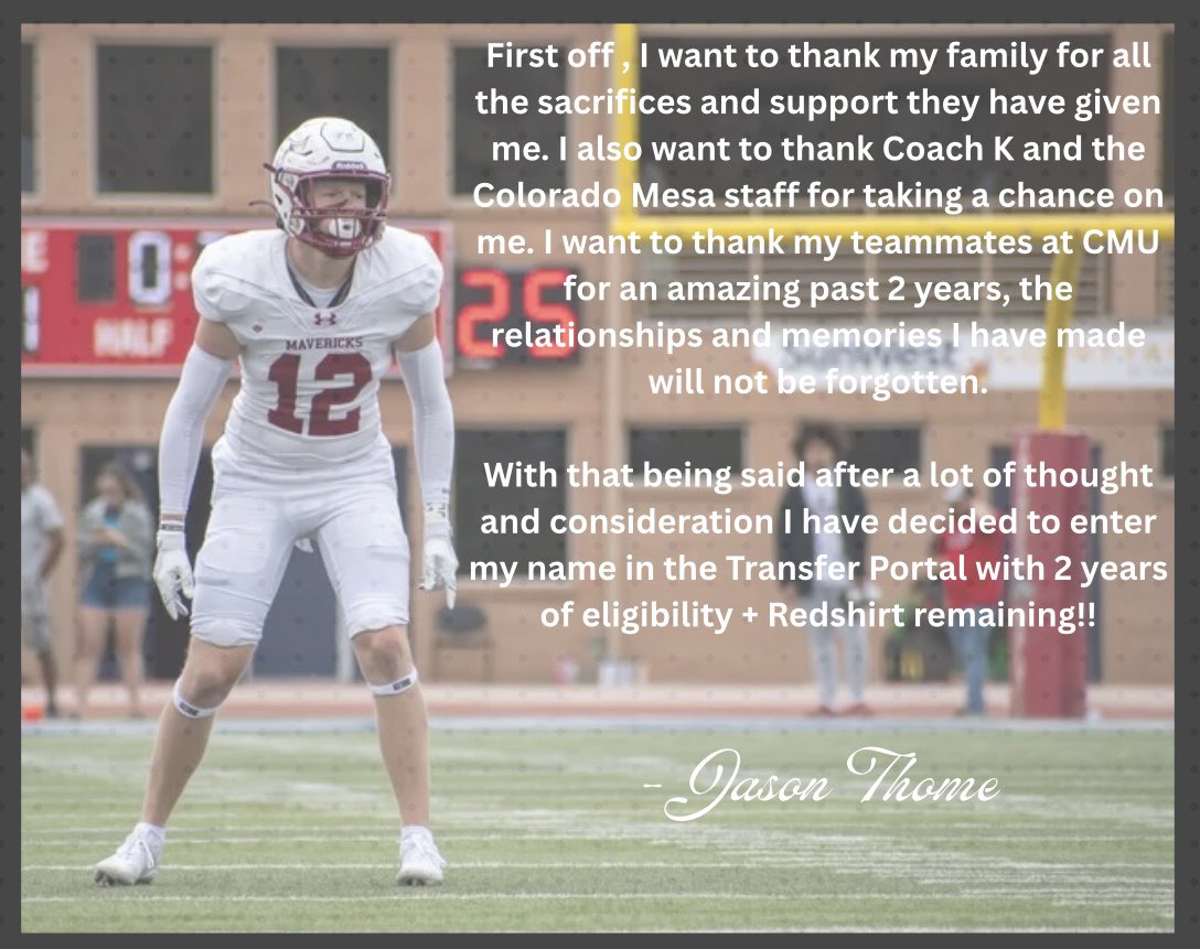 Jason Thome (@jasonthome12) on Twitter photo Thank you Colorado Mesa! Thank you Colorado Mesa!