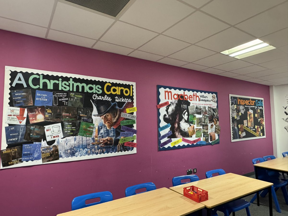 Displays still going strong!! Templates here : etsy.com/uk/shop/LitBit… #classroomdisplay #gcseliterature