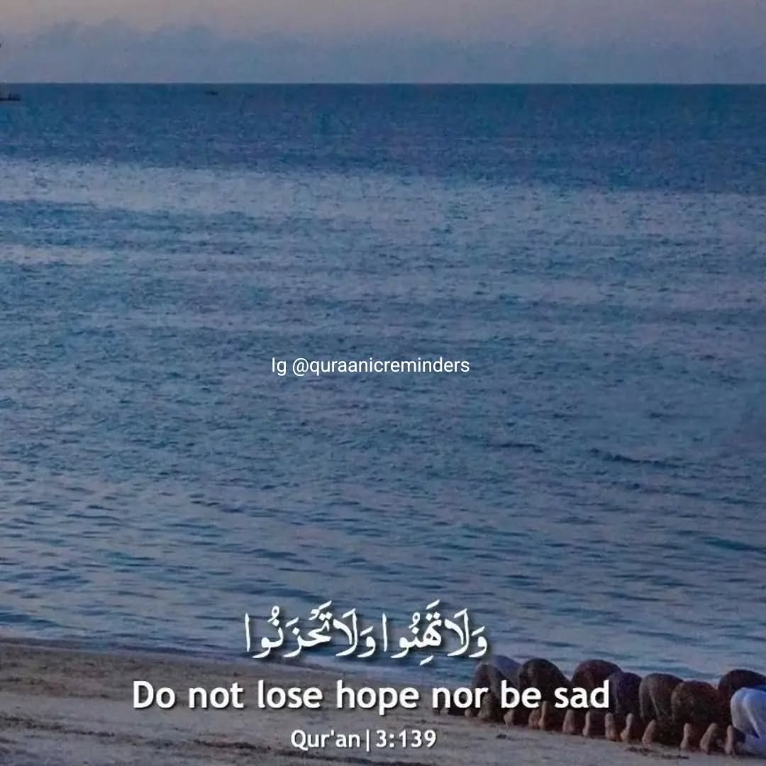 Al__Quraan's tweet photo. “Don't lose hope, nor be sad” https://t.co/MMn6DjZBtS