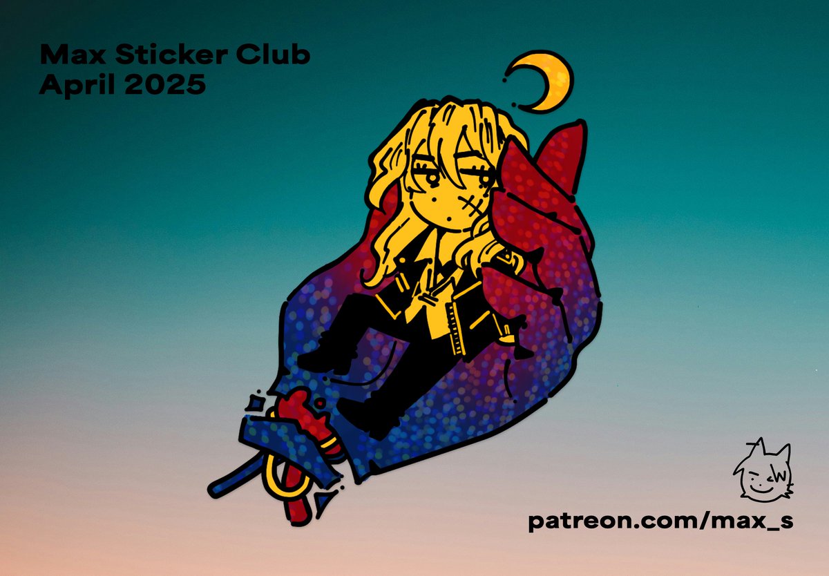 i started a sticker club :3 doing whatever i want each month, not always game related, but kicking it off with your worst girlfriend 🫶 join before may 1st to grab her!