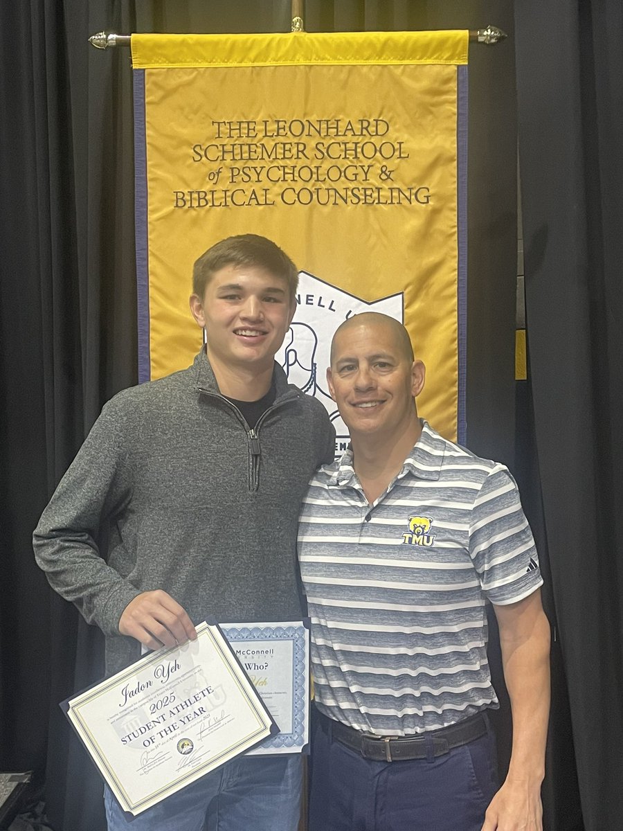 The 2025 Truett McConnell University Student-Athlete of the Year is our very own Jadon Yeh! 

This is the second consecutive year for a men’s basketball player (Cory Seitz - 2024)