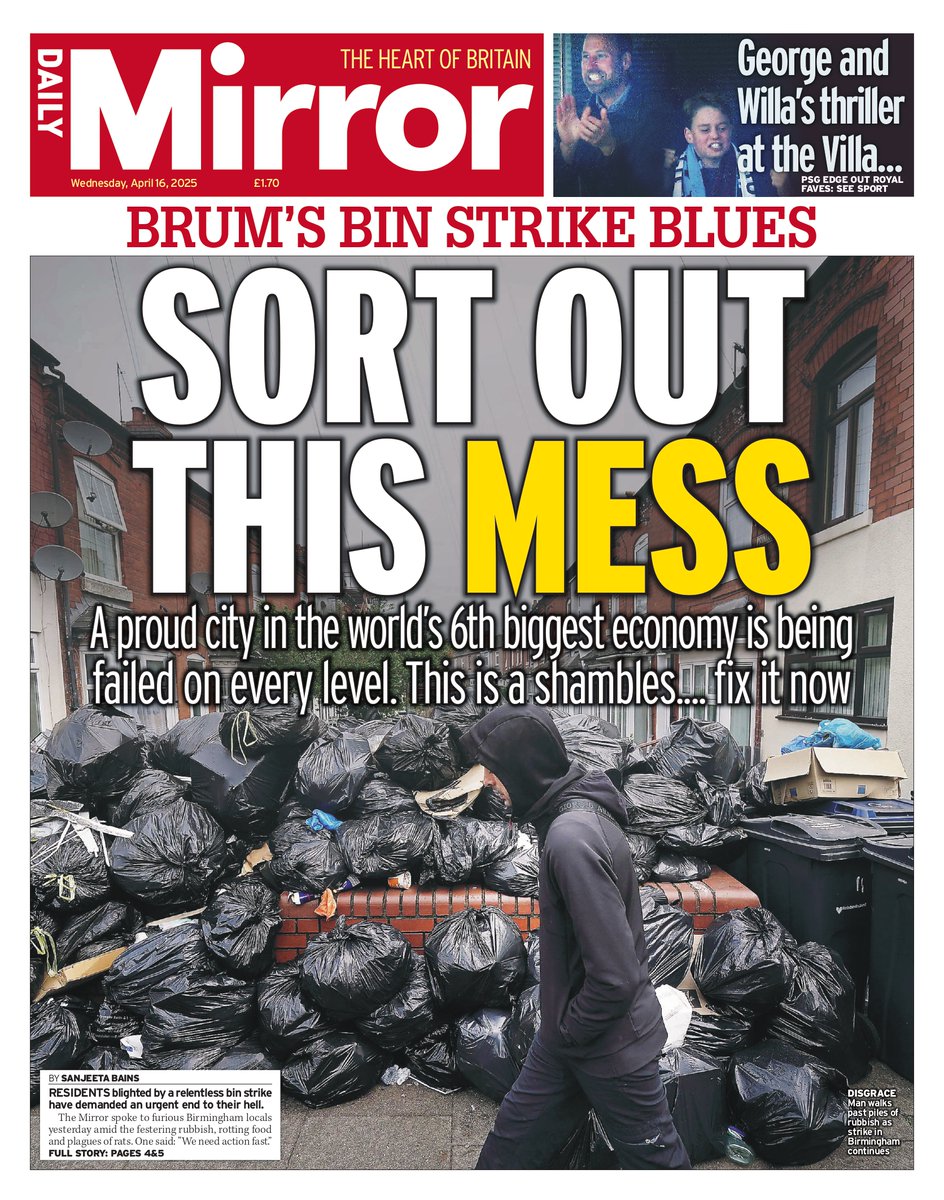 Wednesday's front page: Sort out this mess
mirror.co.uk/news/uk-news/b…
#TomorrowsPapersToday