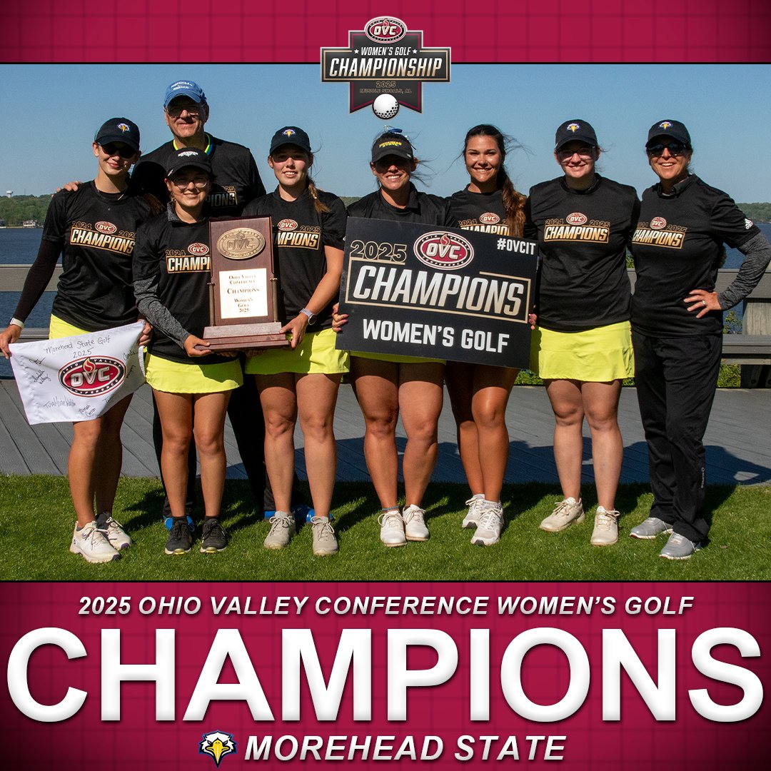 𝟮𝟬𝟮𝟱 𝗢𝗩𝗖 𝗖𝗛𝗔𝗠𝗣𝗦🏆

For the 3rd time in school history, <a href="/MSUEaglesWGolf/">MSU Women's Golf</a> wins the 2025 OVC Women's Golf Tournament Championship‼️ 

#SoarHigher | #OVCit