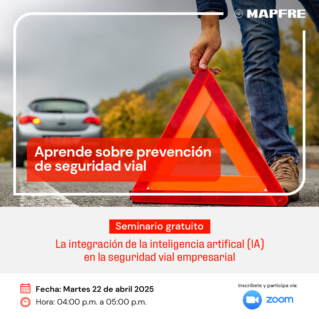 ¿Sabes cómo actuar ante emergencias en carretera? 🚗⚠️ Aprende a desarrollar y ejecutar planes efectivos para minimizar riesgos y daños. Participa en nuestro #webinar. ¡Inscríbete! 👉 bit.ly/4jNonOp

🗓️ Martes 22
🕓 4:00 p.m.

#MAPFRE #WebinarsAutosMAPFRE