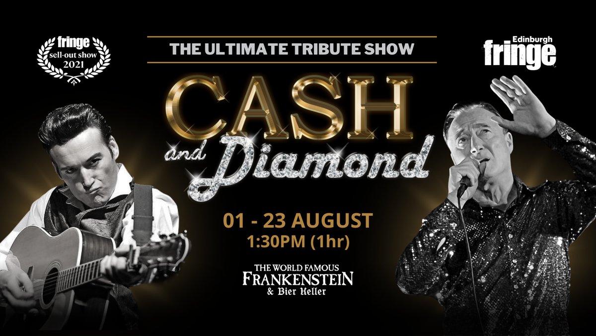 We're returning to the <a href="/edfringe/">Edinburgh Festival Fringe</a> this August with our Tribute show to <a href="/JohnnyCash/">Johnny Cash</a>  &amp; <a href="/NeilDiamond/">Neil Diamond</a>.

Tickets are on sale now!
edfringe.com/tickets/whats-…

#tributeshow  #UKFestivals #Edinburgh