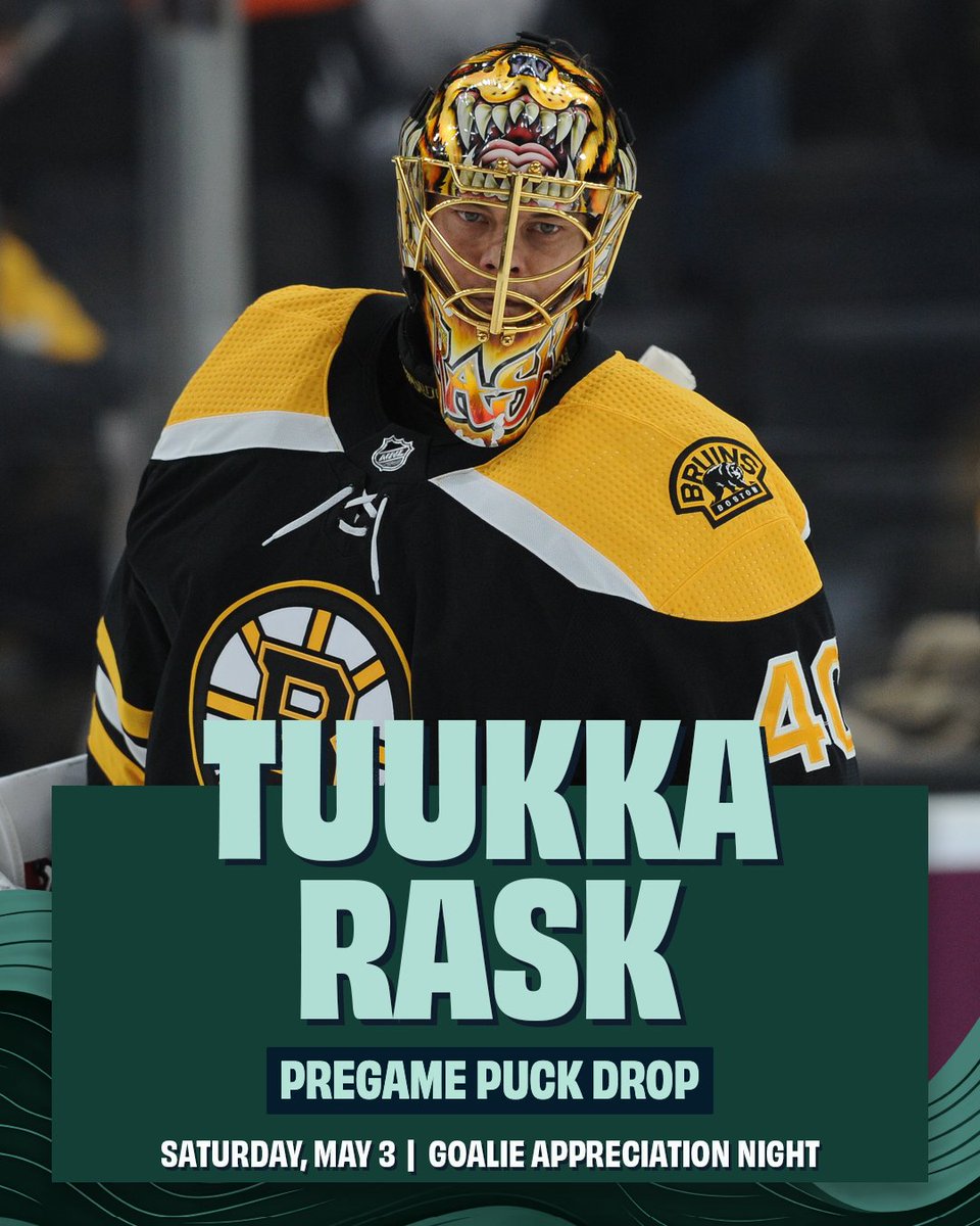 He’s back on the ice…but this time, it’s center ice 😈

Tuukka Rask is shipping up to Lowell to drop the puck on our Goalie Appreciation night! 

🎟️: bit.ly/3DFOeaA