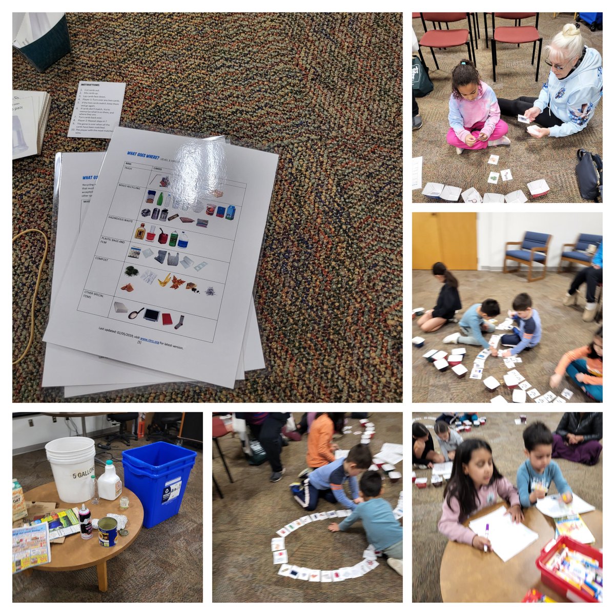 Kids had a great time today learning how to #recycle and playing "What Goes Where?" with the help of our friend Mara from RI Resource Recovery Corporation <a href="/RIRRC/">RIResourceRecovery</a> .