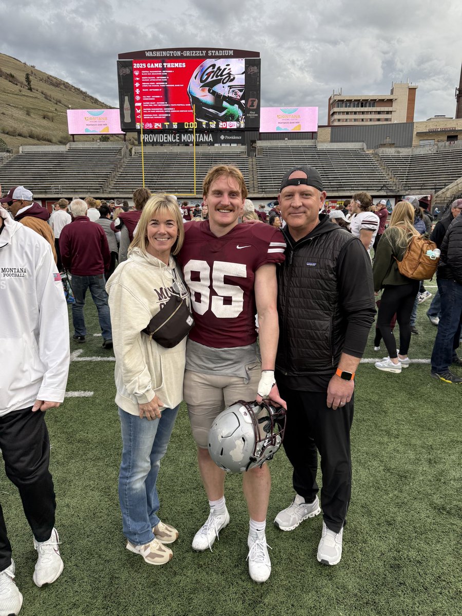BillToney75's tweet photo. So proud of @daytontoney for pushing hard to be the best football player and teammate possible.  It was fun watching Dayton and his teammates at the Montana spring game on Friday to get a glimpse of what is ahead in the fall. https://t.co/ZiEFkrwqUV