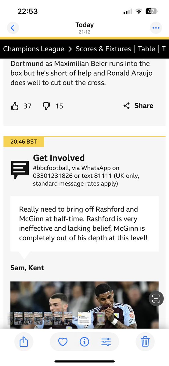 CliveCamps's tweet photo. Sam from Kent - please can you explain this lol 😂 @BBCSport #utv #vtid #astonvillafc https://t.co/6CETsRS4UD
