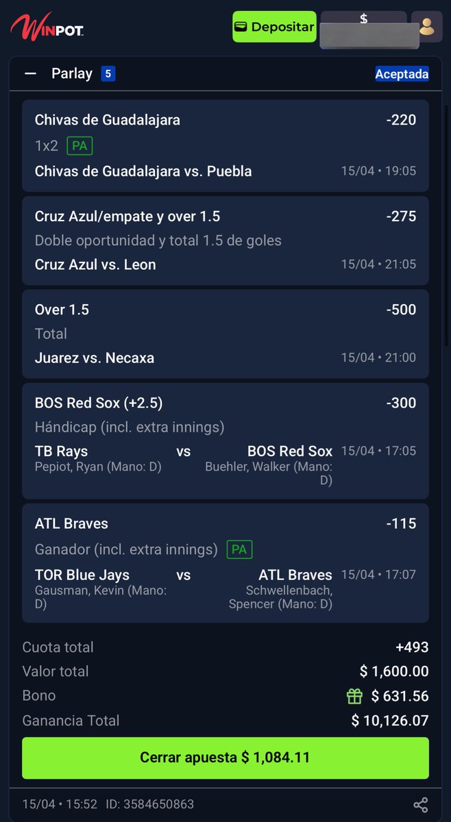 Manu_Cepeda1's tweet photo. Parlay Positivo  (+493)🍀

Si cobramos se van $1,500 pesos éntre los ❤️🔁💬 

Solo participan seguidores🧍‍♂️🤝 https://t.co/SDAVQqs66S