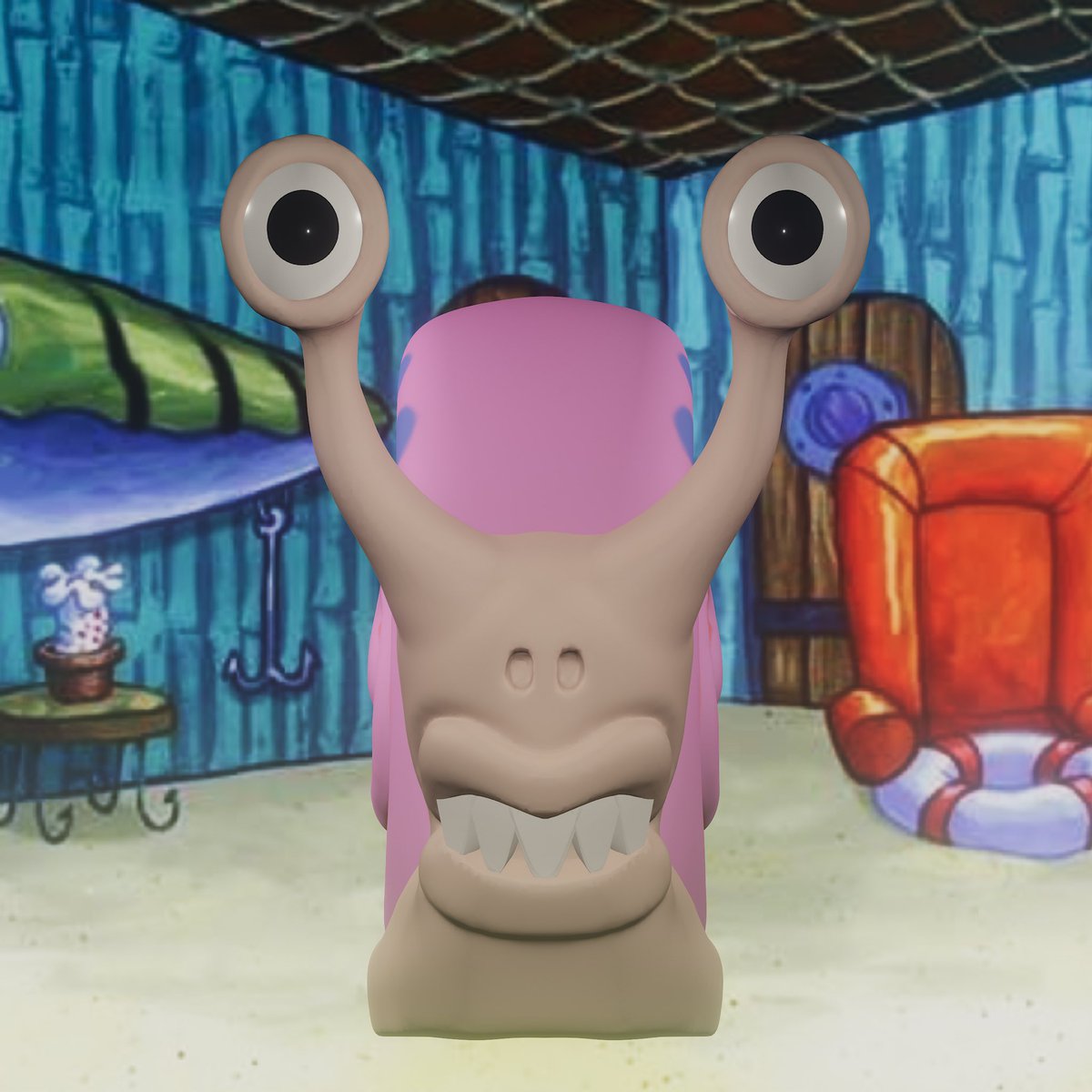 UnrealVisionz_'s tweet photo. 👀 Check out my 3D model of Gary the Snail from SpongeBob SquarePants! 🐌🎨

@Nickelodeon @NickAnimation @SpongeBob @SpongeBobMovie 

#GaryTheSnail #SpongeBob #3DModel #FreeDownload #FanArt #3DArt #Animation #DigitalArt #3DModeling #Render #NickelodeonArt #nomadsculpt #3dprint https://t.co/sIcoAMZ0Iq
