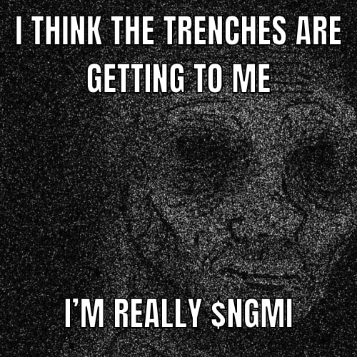 NGMI_Community's tweet photo. It's Official, the trenches have gotten to me.

I'm $NGMI 

Ca: CV4G3dD8FGqTtFLGMf9a2aaxnyzTprXWfjsMUgPJpump

#Crypto #Solana #memecoin https://t.co/NpNIprYtOo