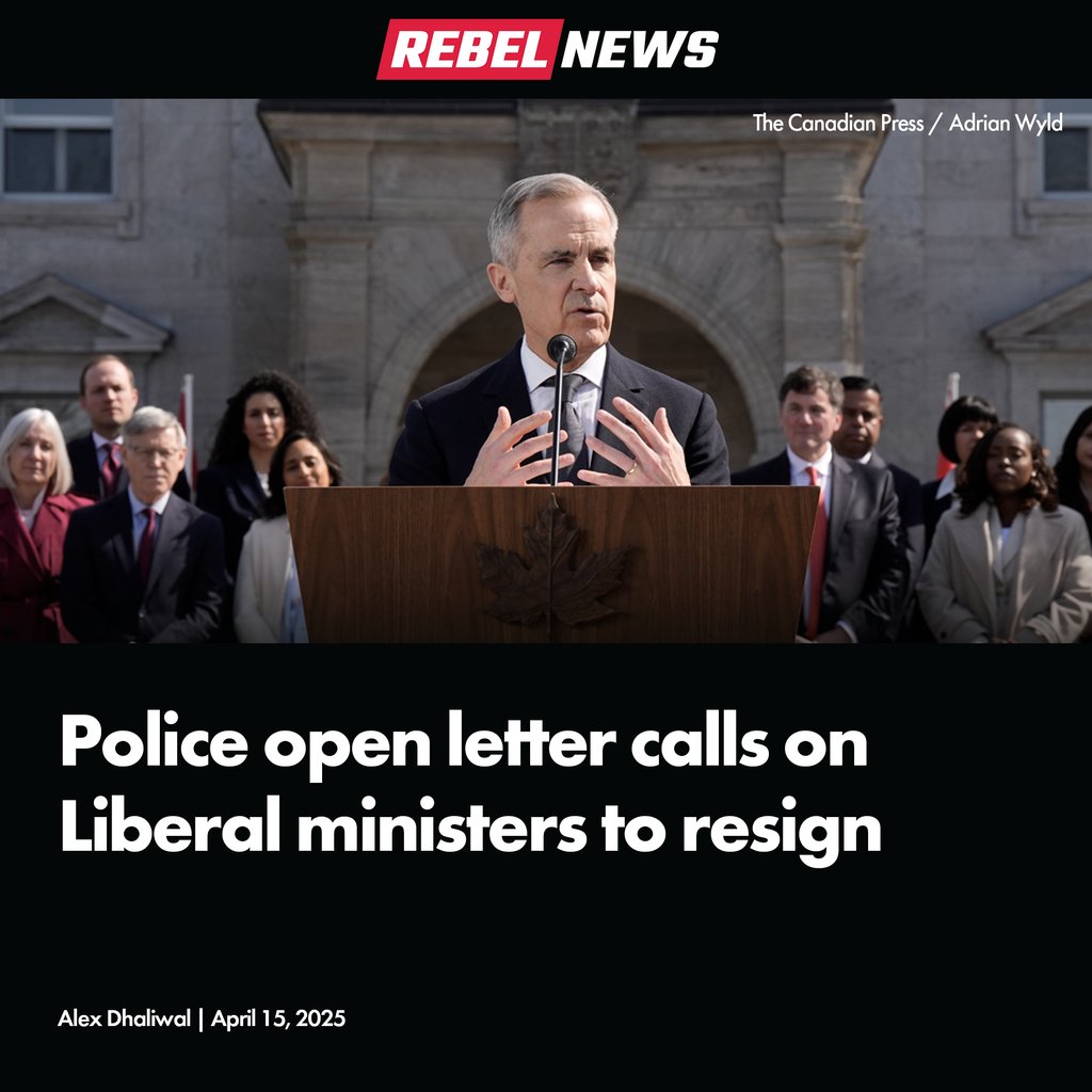 RebelNewsOnline's tweet image. Two policemen penned an open letter to Prime Minister Mark Carney, demanding the removal of nine current and former cabinet ministers. 

READ MORE ON THIS STORY: rebelne.ws/42KDIc5