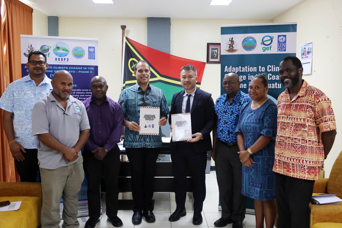 UNDP Pacific Office in Fiji (@undp_pacific) on Twitter photo Our Deputy Res. Rep <a href="/abduvakkos/">Abduvakkos</a> met with Vanuatuโs Minister for Climate Change, Ralph Regenvanu, & DG David Gibson to discuss national priorities in climate adaptation, energy transition, & resilience. We reaffirmed our commitment to supporting Vanuatu's recovery & resilience. Our Deputy Res. Rep <a href="/abduvakkos/">Abduvakkos</a> met with Vanuatuโs Minister for Climate Change, Ralph Regenvanu, & DG David Gibson to discuss national priorities in climate adaptation, energy transition, & resilience. We reaffirmed our commitment to supporting Vanuatu's recovery & resilience.