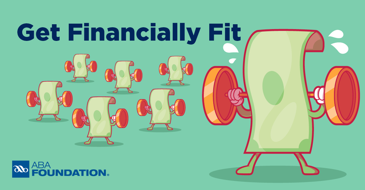 Taking control of your personal finances will allow you to save and prepare for unexpected expenses. Learn tips from the <a href="/ABABankers/">American Bankers Association</a> Foundation on how to get financially fit: aba.social/3J917ai #FinancialLiteracyMonth