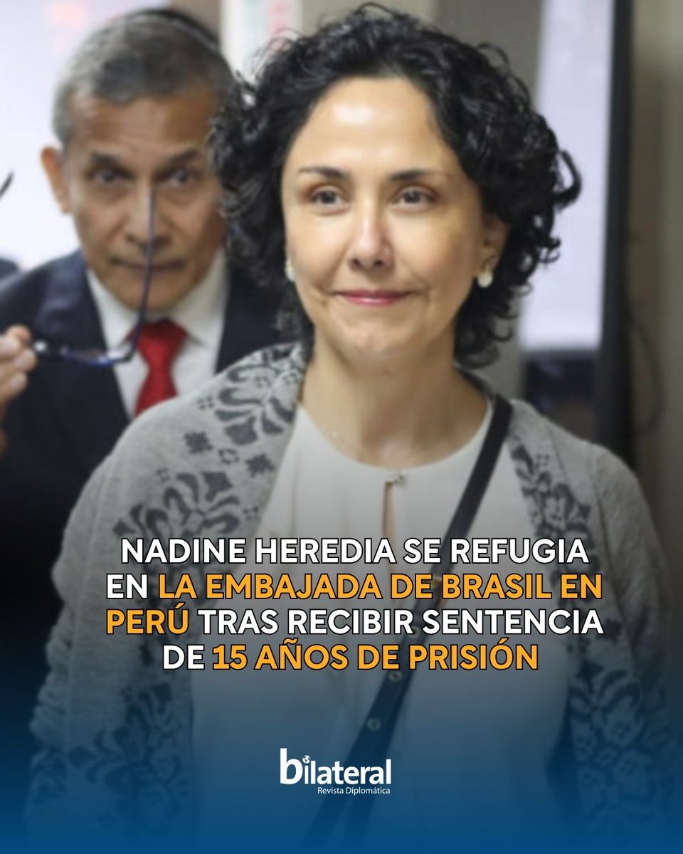 📣Ministerio de Relaciones Exteriores del Perú informa a la opinión pública que la Embajada de la República Federativa del Brasil en el Perú, ha comunicado que la señora Nadine Heredia Alarcón ingresó esta mañana a la sede de su Embajada.

#NadineHeredia #Politica #Peru #pais