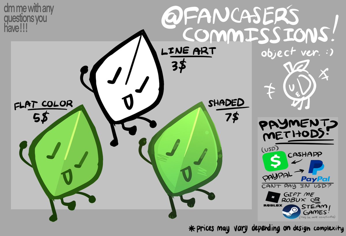 fancaser's tweet image. im opening commissions ! ! ! dm me if youre interested/have questions ! ! + more examples of my art in the replies ! #commission #commissionsopen #osc #bfdi #ii