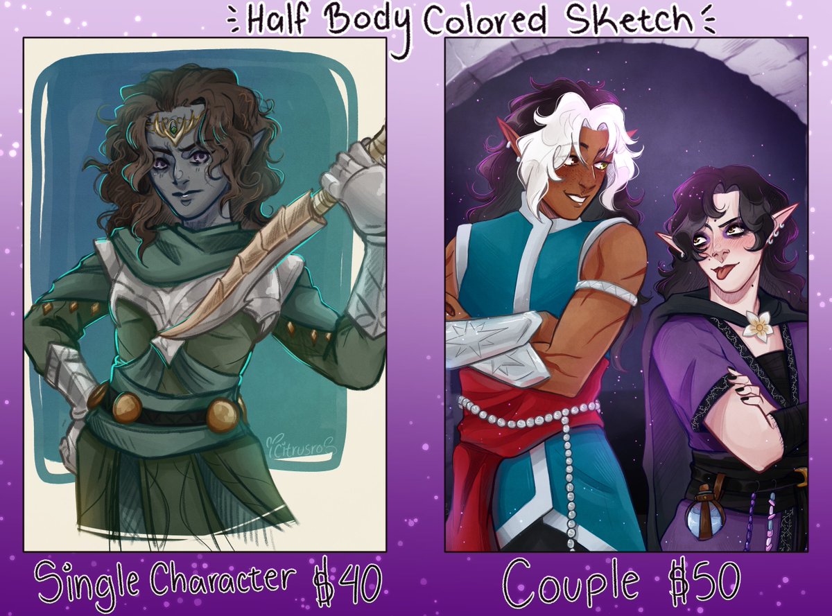 citrusro's tweet photo. COMMISSIONS ARE OPEN AGAIN~!!!!!! 

DM me if interested~! 
Payment is through Paypal! 
RTs are appreciated <3

Extra details in comments~ https://t.co/jYoxzQ15R6