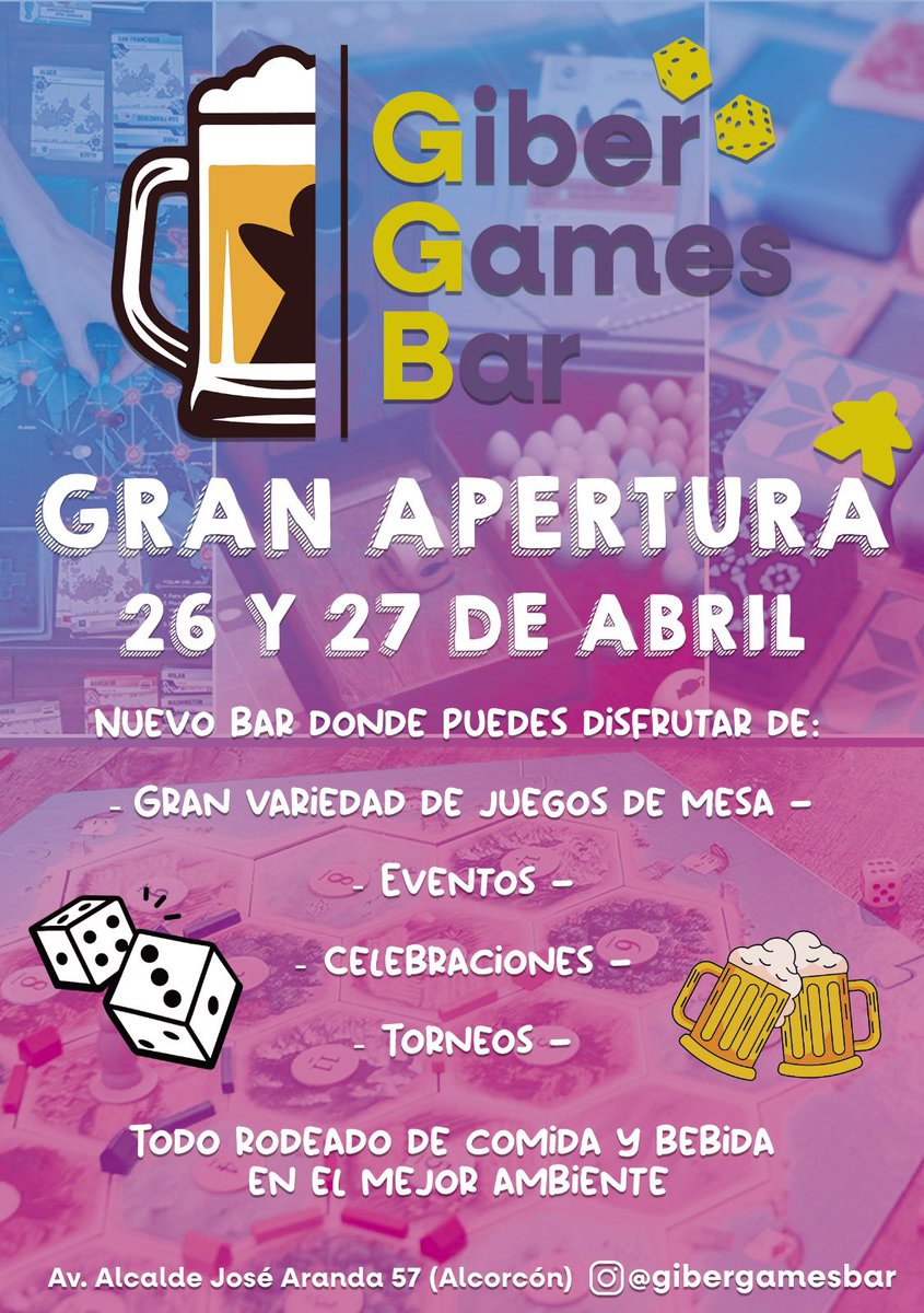 Nueva Apertura‼️‼️Tu nuevo espacio al sur de Madrid, Alcorcón, para beber, comer y jugar en bucle🔄 Me encantaría que pasarais a saludar!!
