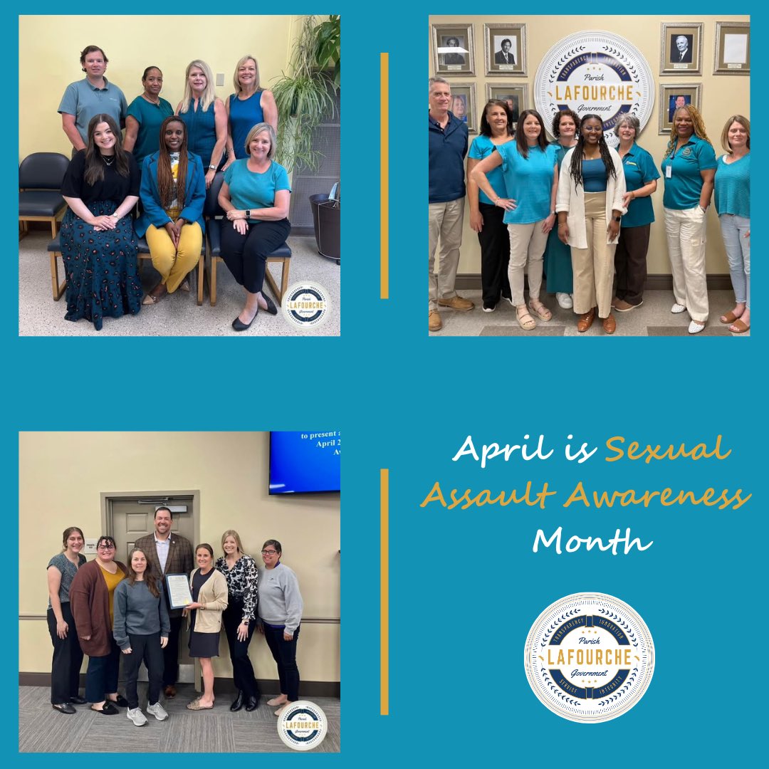 PROCLAMATION: April is Sexual Assault Awareness Month. See the full Proclamation at link. lafourchegov.org/latest-news/pr…