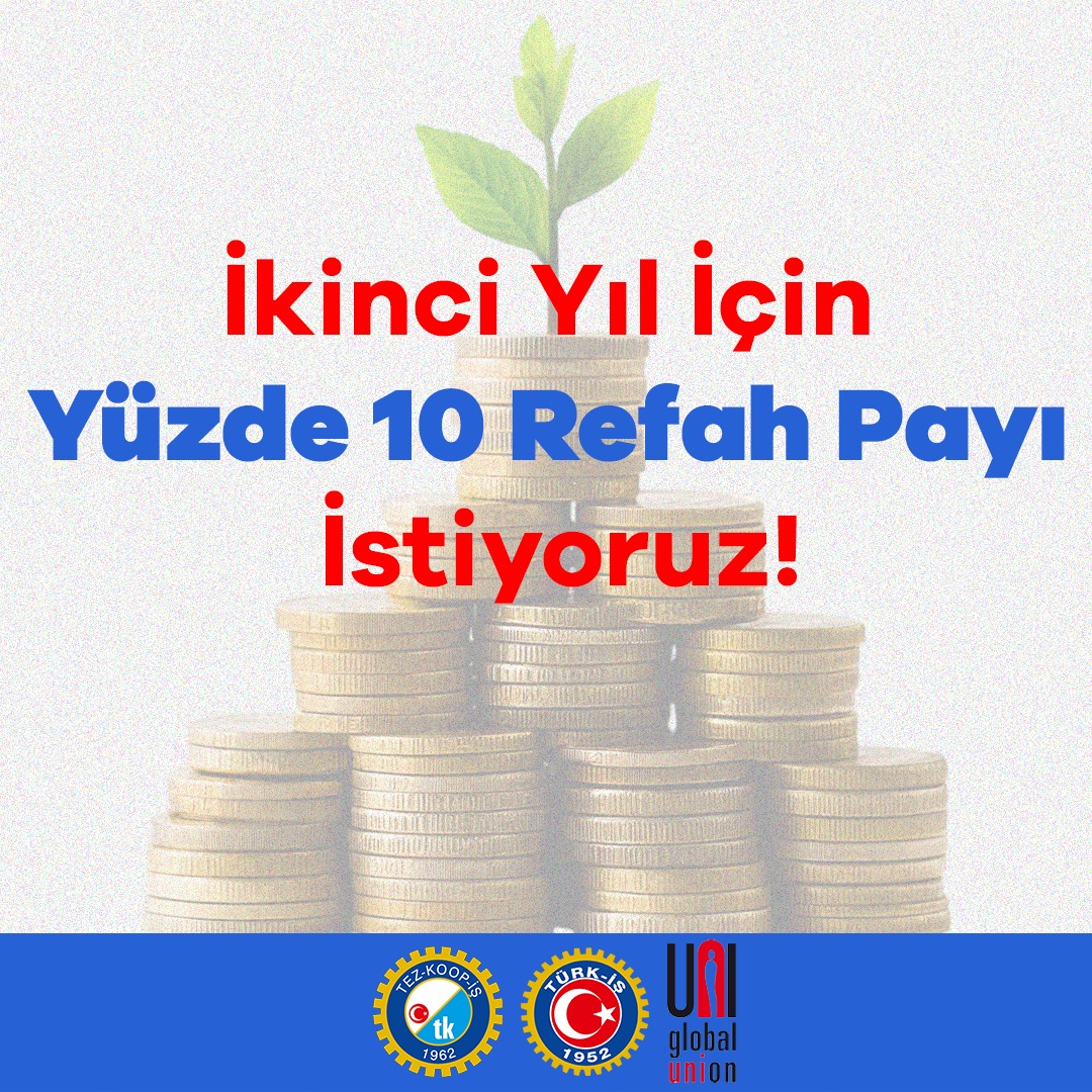 İkinci Yıl İçin Yüzde 10 Refah Payı İstiyoruz!

#KamudaSonSözİşçide #KamuÇerçeveProtokolü