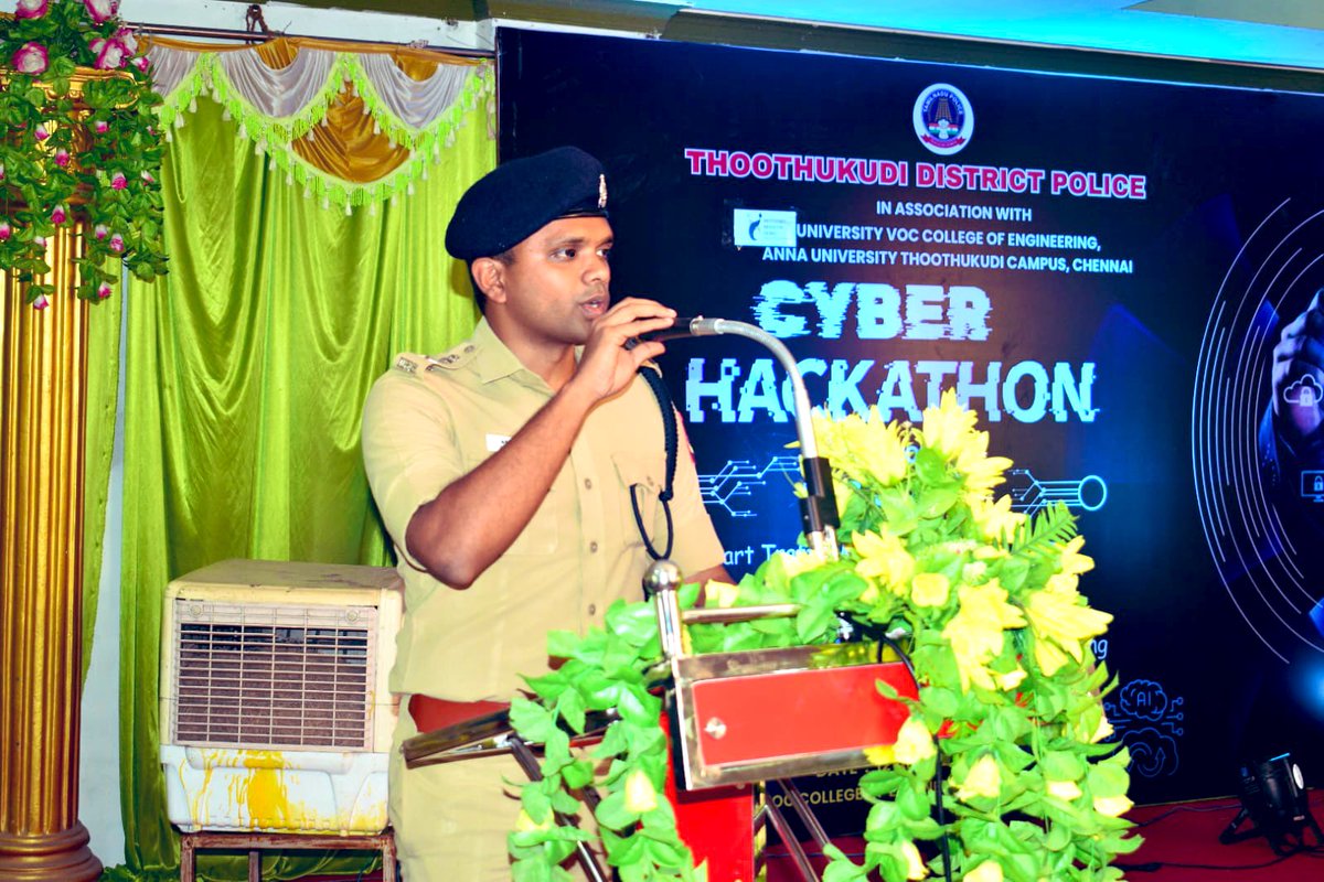 AlbertJohnIPS's tweet photo. In search of innovations to resolve challenges in policing and public safety. Hackathon conducted by Tuticorin district police saw 870 solutions to predefined problem statements including predicting crimes, analysing criminal behaviour, traffic and AI based interphase models https://t.co/FRu9Fn94XI