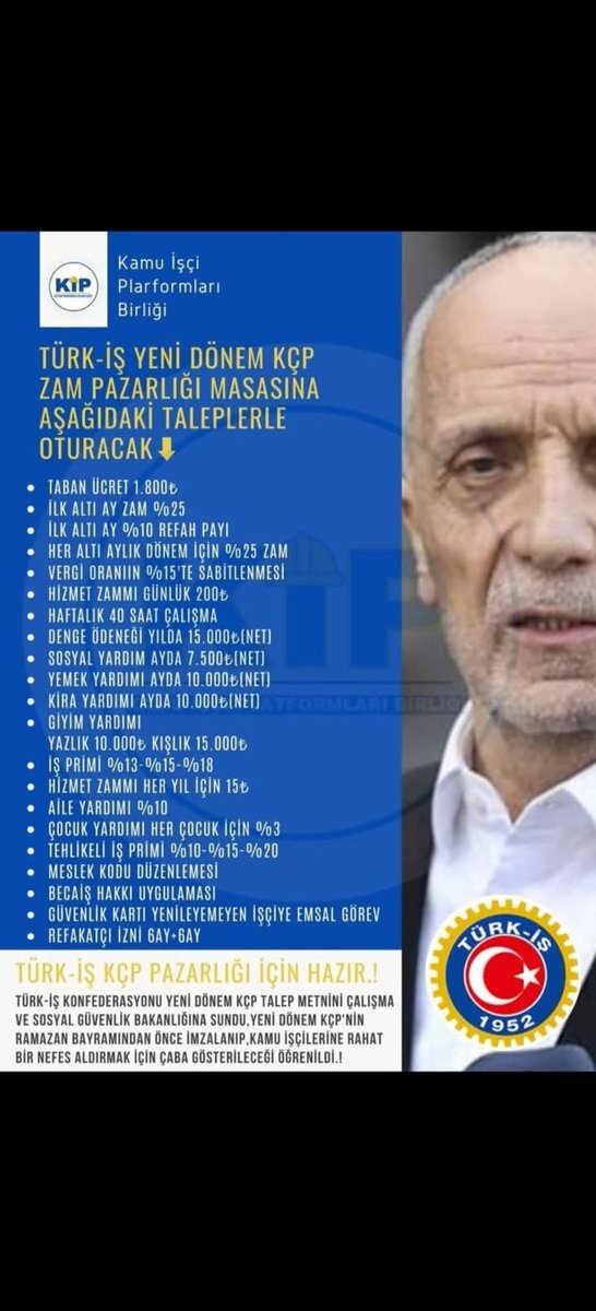 Kamuda SonSöz İşçide 
<a href="/turkiskonf/">TÜRK-İŞ</a> <a href="/hakiskonf/">HAKİŞ KONFEDERASYONU</a>