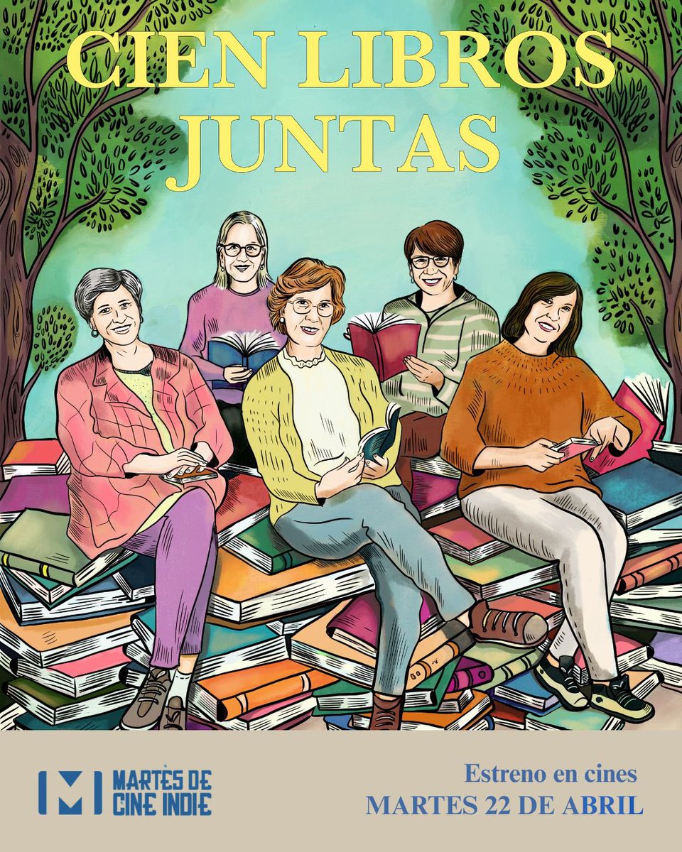 📚✨ #MartesDeCineIndie vuelve con #CienLibrosJuntas, un documental sobre libros, amistad y la alegría de compartir historias.

📅 Estreno: martes 22 de abril. Porque ir al cine los martes… siempre tiene algo especial.