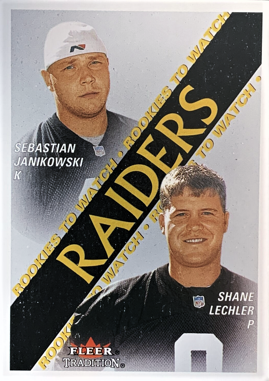 NFLMAVERICK's tweet photo. 25 years ago

April 15, 2000   NFL Draft     

Raiders selected PK Sebastian "Seabass" Janikowski in the 1st round (17th overall) and P Shane Lechler in the 5th round (142 overall). https://t.co/CK2Eckkg5H