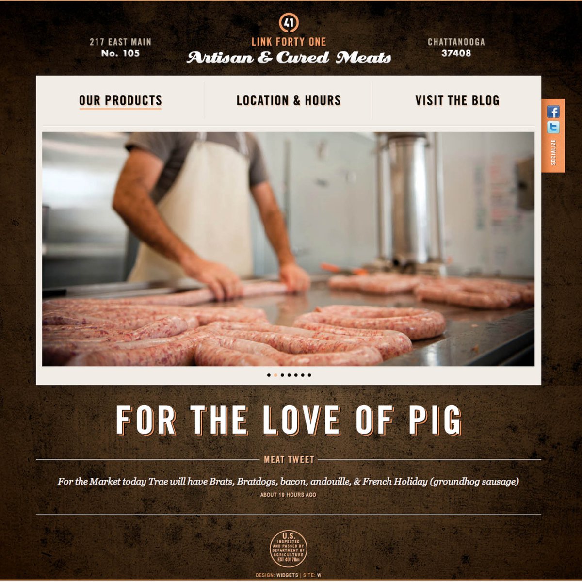 Link 41 pioneered a rebirth of the traditional butcher with a focus on local, well-raised animals and artisan made sausages and cured meats. We loved building a visual identity for the smart (and delicious) brand! Link 41 lives on as Main Street Meats today.