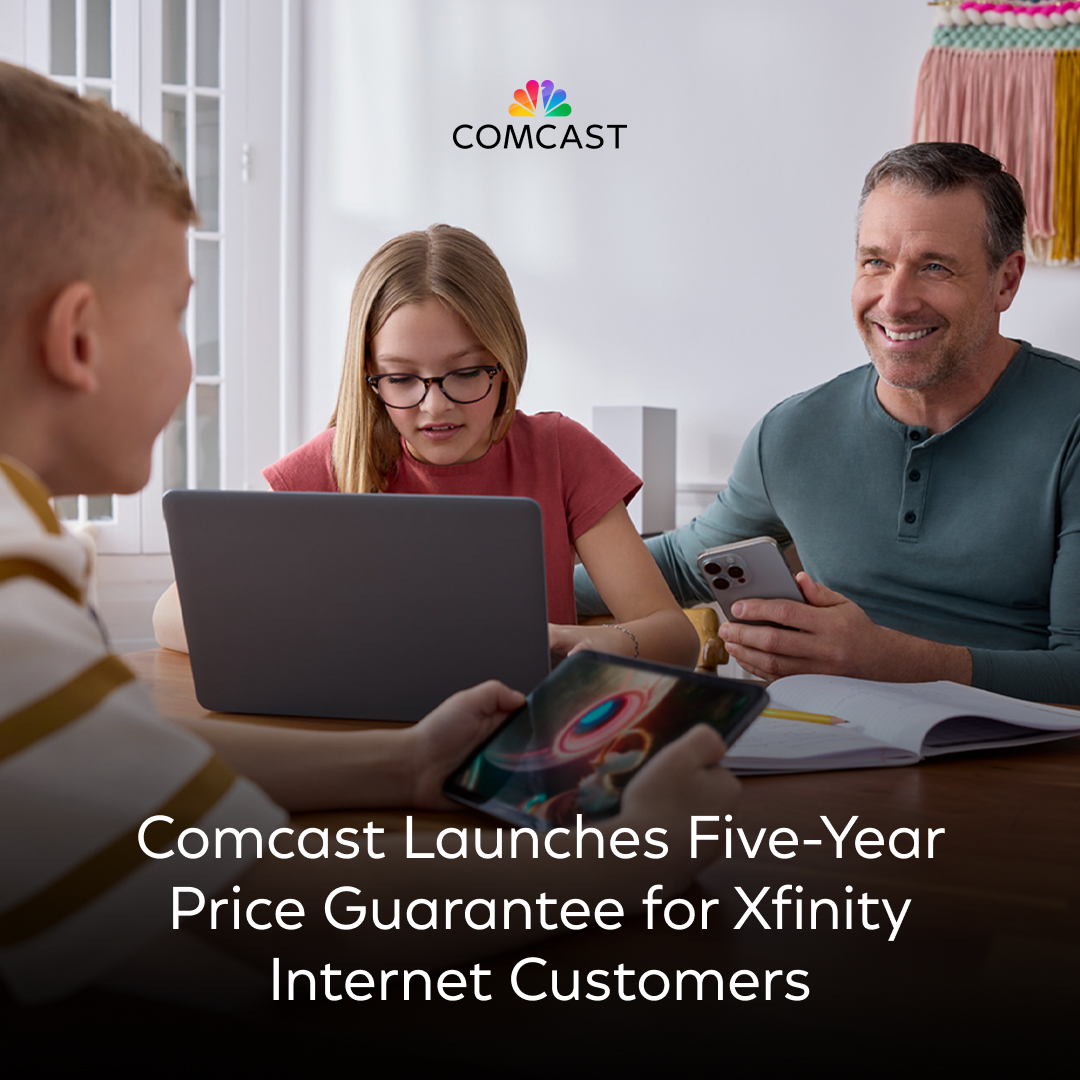 🔒 5-year price guarantee
🛜 Reliable, powerful WiFi
♾️ Unlimited data
📱 Xfinity Mobile included
❌ No annual contract required

Introducing a new option for Xfinity Internet customers – a 5-year price guarantee and so much more: comca.st/4lwAlgr