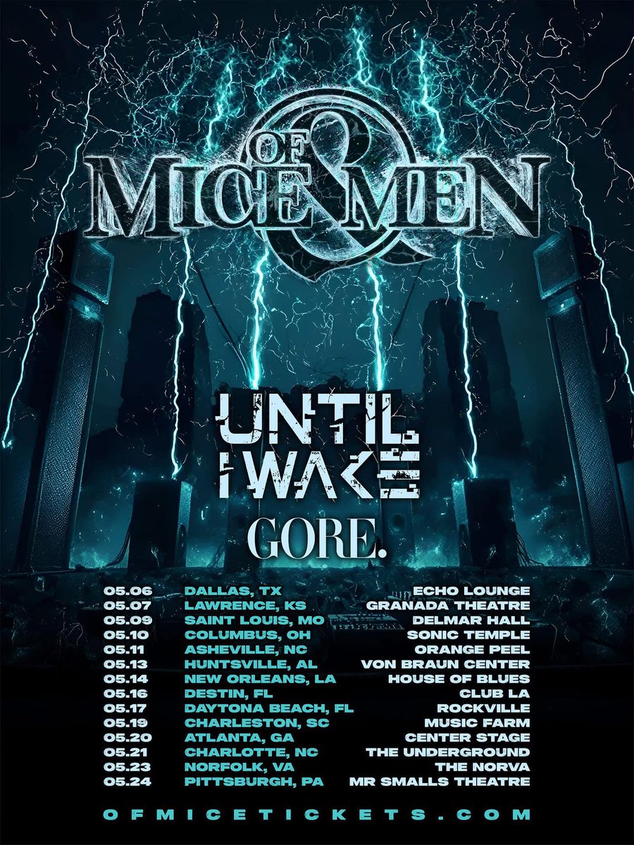 Coming up in exactly 3 weeks, my next tour slinging merch for @omandm once again! Stoooked! 💪