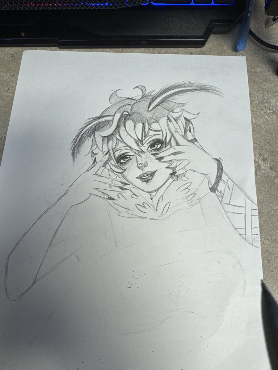 Kathu1hu's tweet photo. WIP of @FenariMori, lil sketch now! But will be digital soon
#Vtuber #art #Fanart #moth #mothvtuber #cryptid #cutemoth https://t.co/cE73sR5lp5